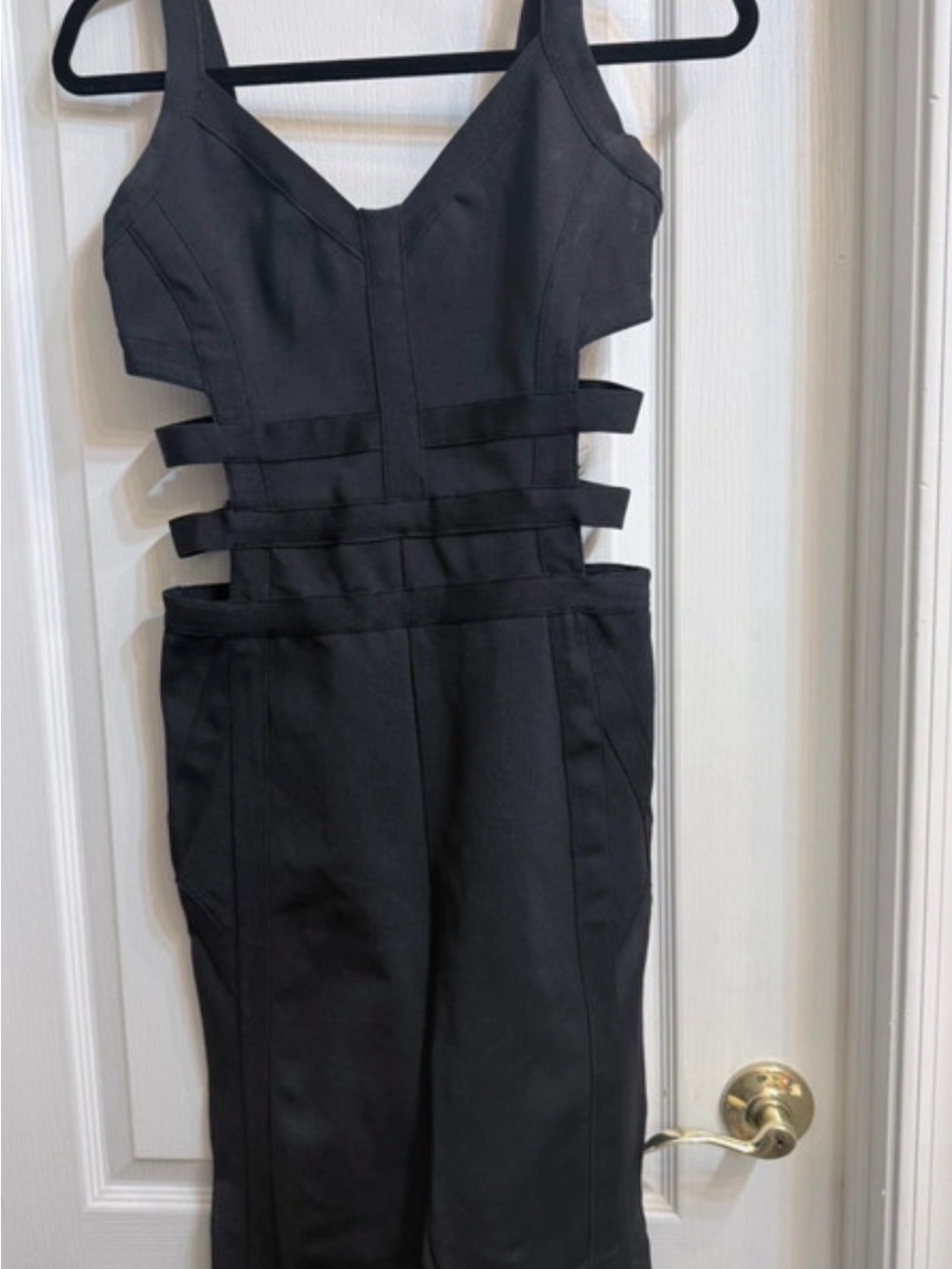 Sleeveless Black Cutout Jumpsuit